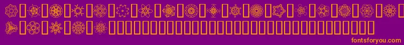 Police JiKaleidoscopeBats4 – polices orange sur fond violet