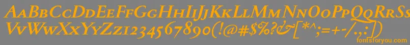 JannontextmedscBolditalic Font – Orange Fonts on Gray Background