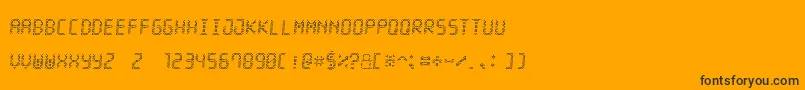フォントLedStadion7Italic – 黒い文字のオレンジの背景