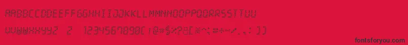 LedStadion7Italic Font – Black Fonts on Red Background