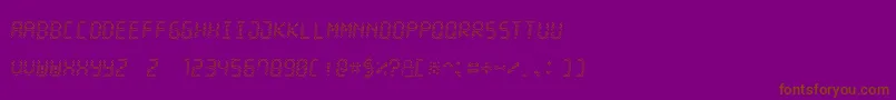 LedStadion7Italic Font – Brown Fonts on Purple Background