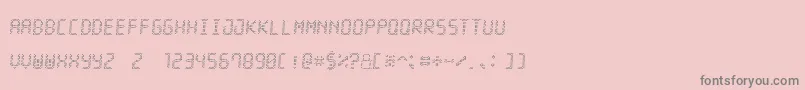 LedStadion7Italic Font – Gray Fonts on Pink Background