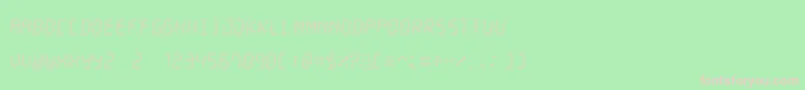 LedStadion7Italic Font – Pink Fonts on Green Background