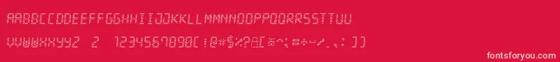 LedStadion7Italic Font – Pink Fonts on Red Background