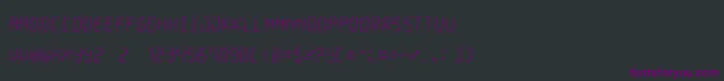 LedStadion7Italic Font – Purple Fonts on Black Background