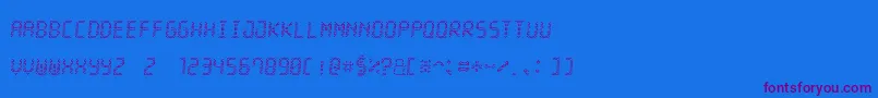 Шрифт LedStadion7Italic – фиолетовые шрифты на синем фоне