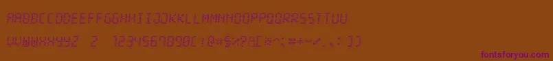 LedStadion7Italic Font – Purple Fonts on Brown Background