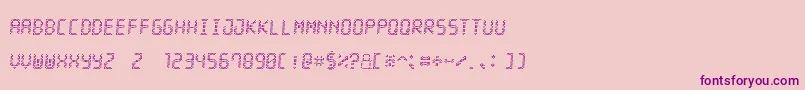 Шрифт LedStadion7Italic – фиолетовые шрифты на розовом фоне