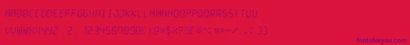 LedStadion7Italic Font – Purple Fonts on Red Background