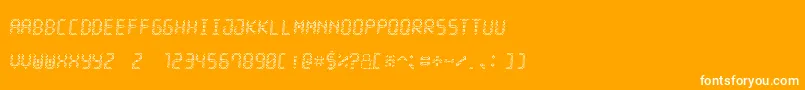 Police LedStadion7Italic – polices blanches sur fond orange