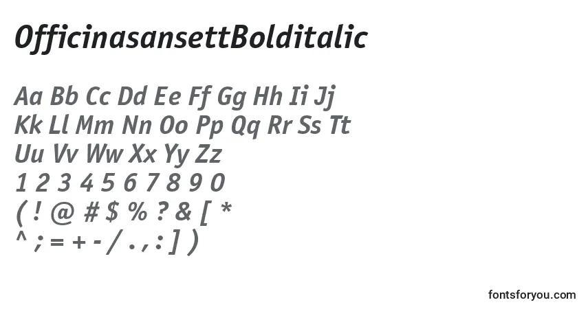 Police OfficinasansettBolditalic - Alphabet, Chiffres, Caractères Spéciaux