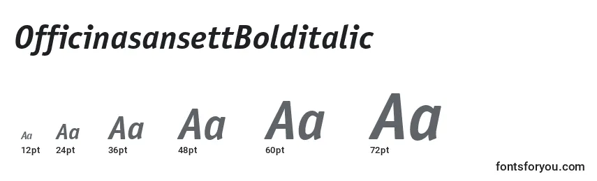 Größen der Schriftart OfficinasansettBolditalic