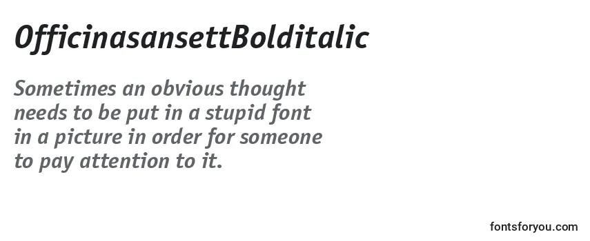 OfficinasansettBolditalic Font