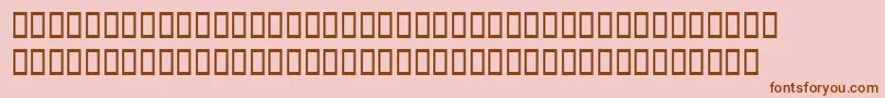 Latinopalswashsh-fontti – ruskeat fontit vaaleanpunaisella taustalla