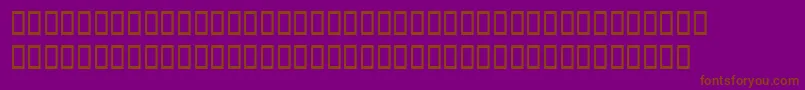 フォントLatinopalswashsh – 紫色の背景に茶色のフォント