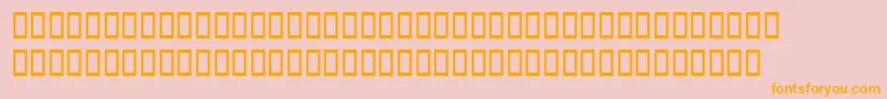フォントLatinopalswashsh – オレンジの文字がピンクの背景にあります。