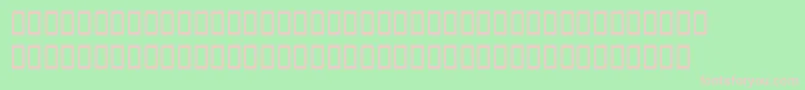 Latinopalswashsh-fontti – vaaleanpunaiset fontit vihreällä taustalla