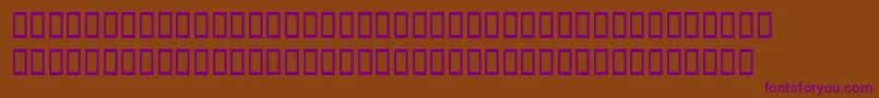 Шрифт Latinopalswashsh – фиолетовые шрифты на коричневом фоне