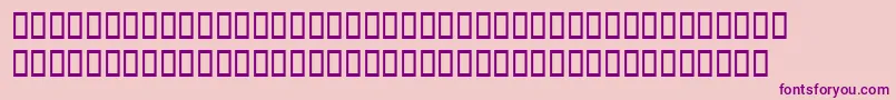 Latinopalswashsh-fontti – violetit fontit vaaleanpunaisella taustalla