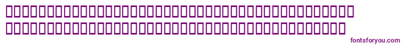 Latinopalswashsh-fontti – violetit fontit valkoisella taustalla