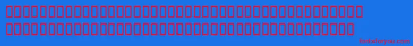 フォントLatinopalswashsh – 赤い文字の青い背景