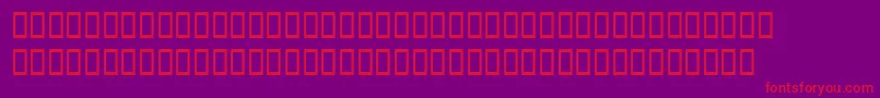 フォントLatinopalswashsh – 紫の背景に赤い文字
