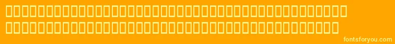 Шрифт Latinopalswashsh – жёлтые шрифты на оранжевом фоне