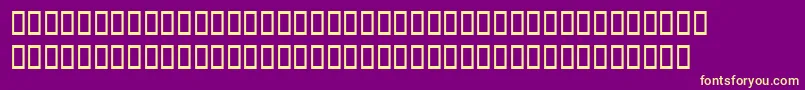 Latinopalswashsh-fontti – keltaiset fontit violetilla taustalla