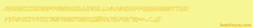 Vikingsquadoutital Font – Orange Fonts on Yellow Background