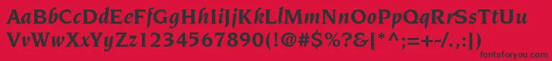 ItcNovareseLtBoldItalic Font – Black Fonts on Red Background