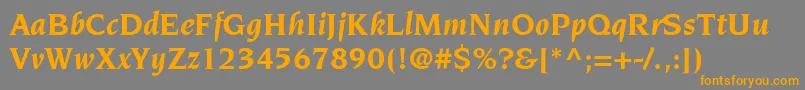 ItcNovareseLtBoldItalic Font – Orange Fonts on Gray Background