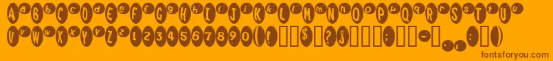 Fonte MarrididdlesMedium – fontes marrons em um fundo laranja