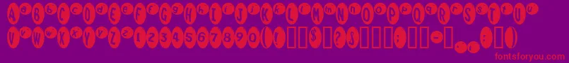 MarrididdlesMedium Font – Red Fonts on Purple Background