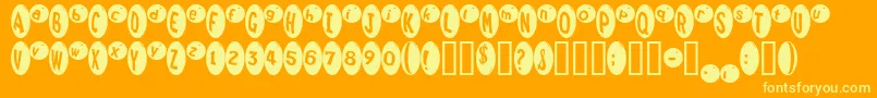 MarrididdlesMedium Font – Yellow Fonts on Orange Background