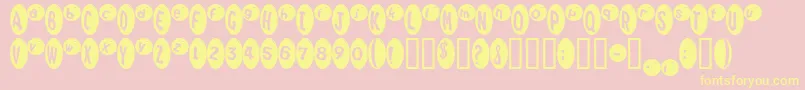 MarrididdlesMedium Font – Yellow Fonts on Pink Background