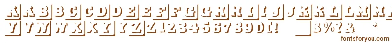 フォントDuodezinitialen – 白い背景に茶色のフォント