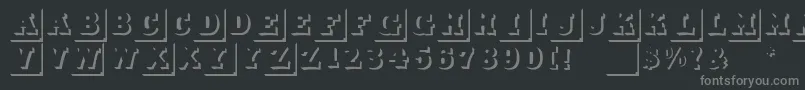 fuente Duodezinitialen – Fuentes Grises Sobre Fondo Negro