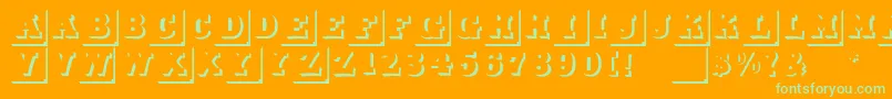 Подробнее о шрифте Duodezinitialen Шрифт Duodezinitialen – зелёные шрифты на оранжевом фоне