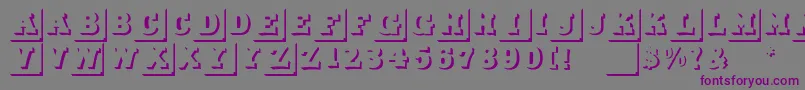 Więcej informacji o czcionce Duodezinitialen Czcionka Duodezinitialen – fioletowe czcionki na szarym tle
