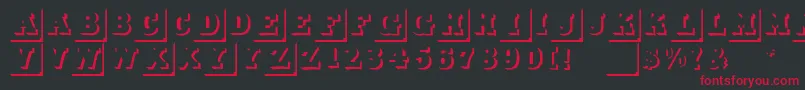 Duodezinitialen Font – Red Fonts on Black Background