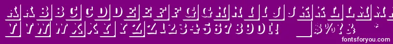 フォントDuodezinitialen – 紫の背景に白い文字