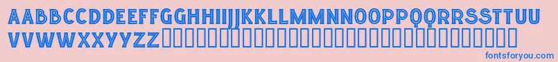 フォントLgfelucidartitularesreg – ピンクの背景に青い文字
