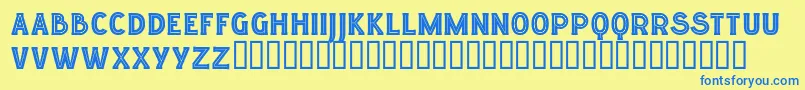 Lgfelucidartitularesreg Font – Blue Fonts on Yellow Background