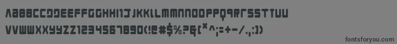 フォントYoungtechscondensed – 黒い文字の灰色の背景