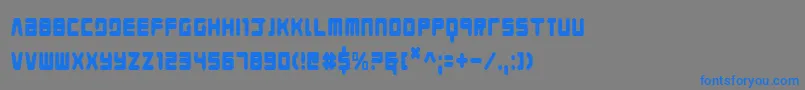 Youngtechscondensed Font – Blue Fonts on Gray Background