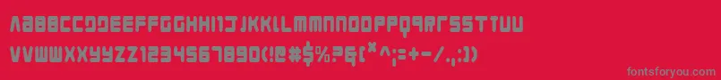 Youngtechscondensed Font – Gray Fonts on Red Background