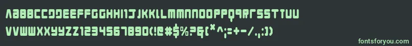 Youngtechscondensed Font – Green Fonts on Black Background