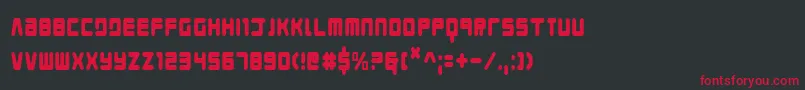 Youngtechscondensed Font – Red Fonts on Black Background