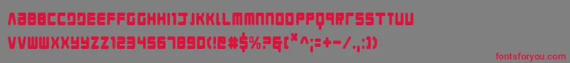 Youngtechscondensed Font – Red Fonts on Gray Background