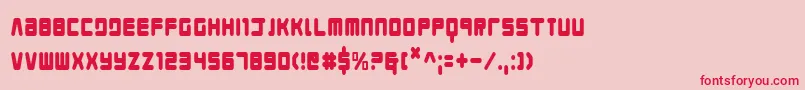 Youngtechscondensed Font – Red Fonts on Pink Background